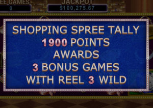 Shopping Spree II Online Slot Free Spin Rewards Screenshot