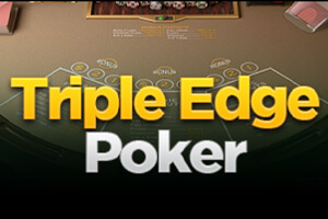 Super Slots Casino Triple Edge Poker Tan Logo