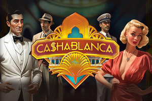 Cashablanca slot game logo by Rival Gaming