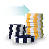 stack of chips flat betting