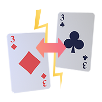 Free Bet Blackjack rules free split pair of threes icon