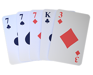 3 of a kind poker hand