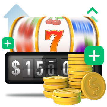Free Spin Slot Bonus Icon With Coins Icon