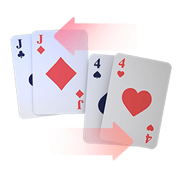 Splitting Pairs Icon with Cards
