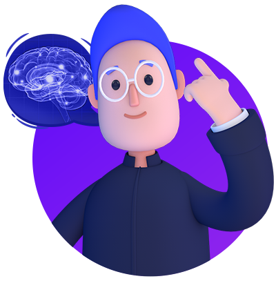Sports Betting Mindset Character Pointing at Head Icon