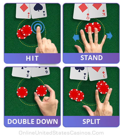 Blackjack Hand Signals Infographic