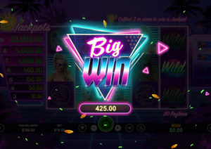 Miami Jackpots Online Slot Big Win Screenshot