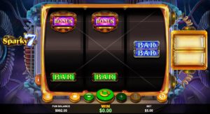 Sparky 7 Online Slot Game Board