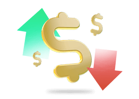 Dollar Symbol With Up and Down Arrow Icon