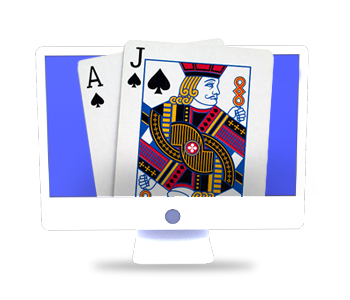 Online Blackjack on Computer Icon