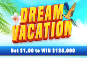 Dream Vacation Online Scratchcard Logo Win $125,000