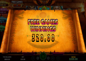 Egyptian Gold Online Slot Free Game Big Win Screenshot