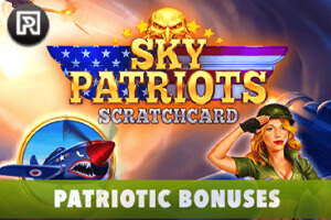 Super Slots Casino Sky Patriots Online Scratchcard Logo