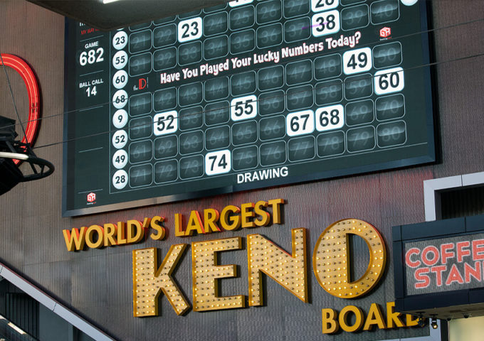 World's Largest Keno Board at The D in Las Vegas