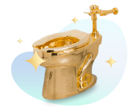 Golden Toilet Icon