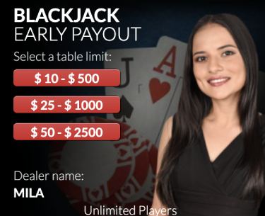 BetUS Live Dealer Blackjack