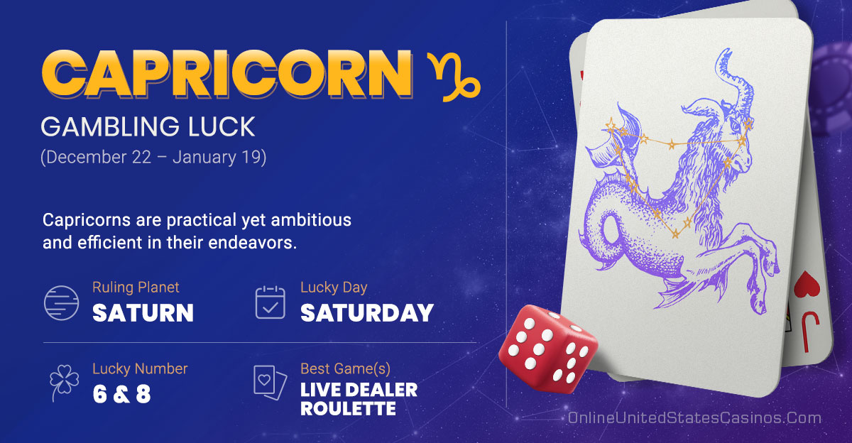 Capricorn Gambling Horoscope Infographic