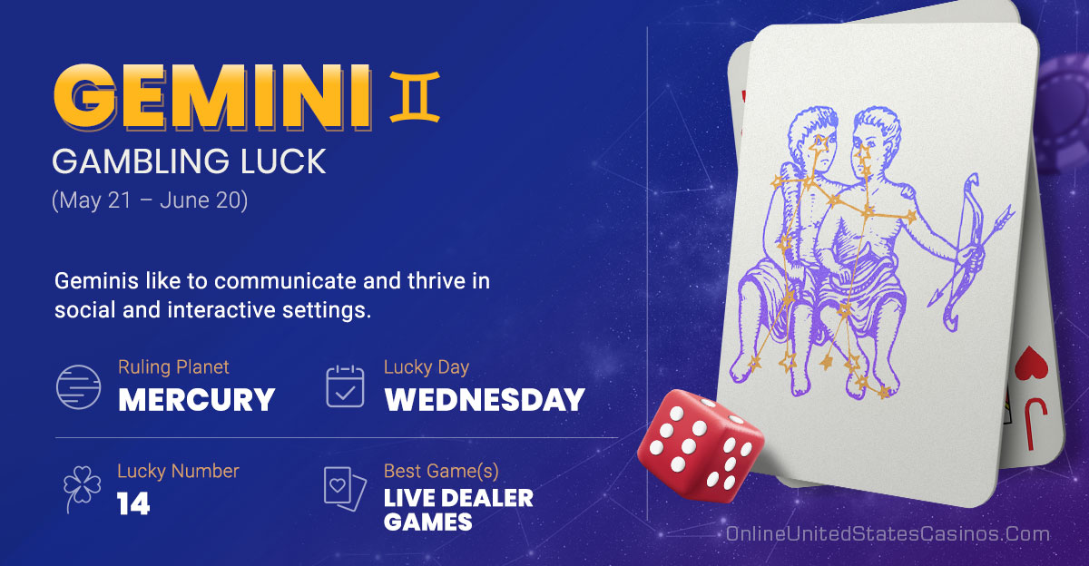 Gemini Gambling Horoscope Infographic