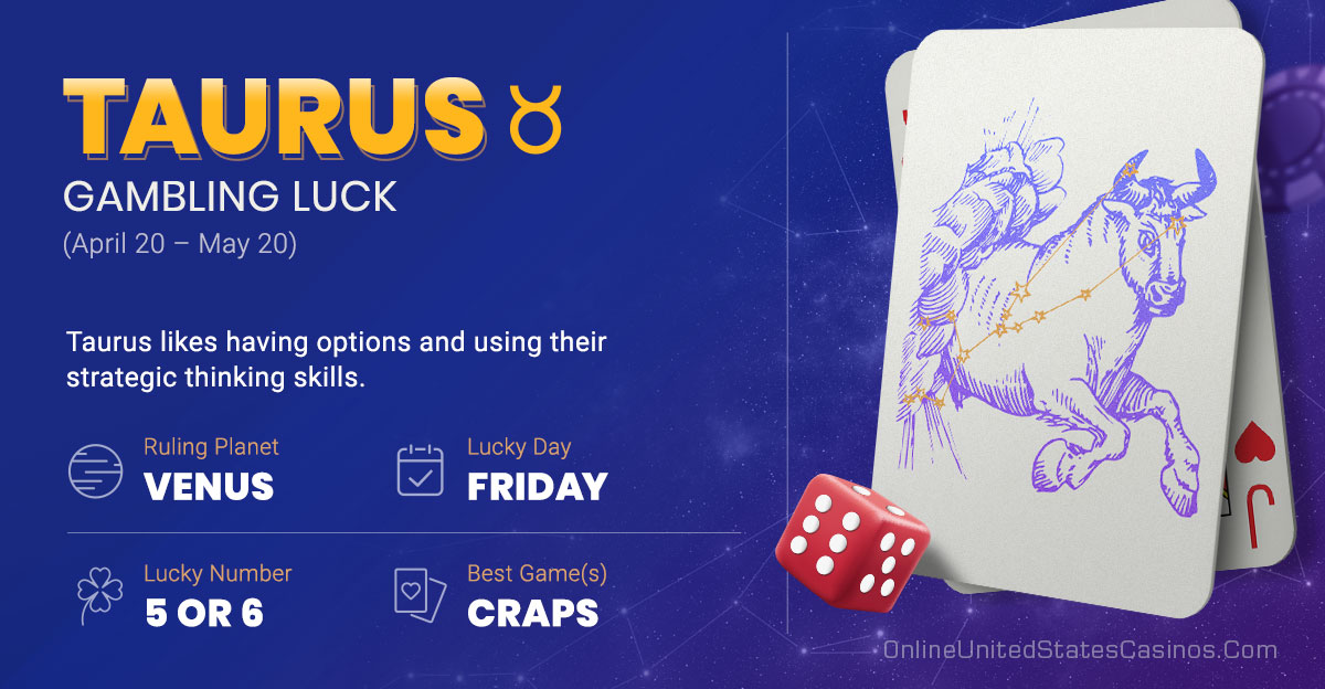 Taurus Gambling Horoscope Infographic