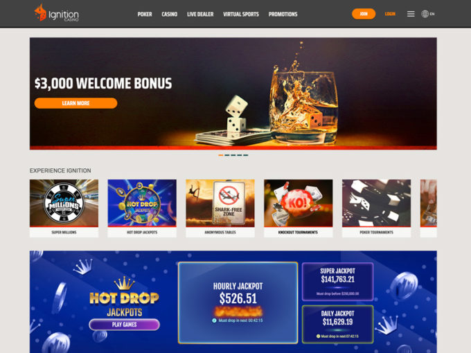 Ignition Casino Screenshot-Homepage