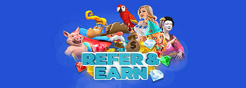 Slots LV Refer a Friend and Earn Promotion Banner