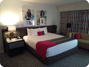 Planet Hollywood Hotel Ultra Hip Room Bed