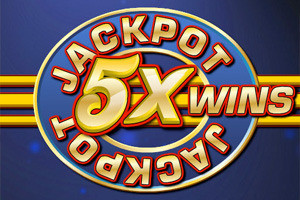 Jackpot 5x Wins Slot Logo