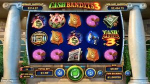 Cash Bandits Slot Game Board