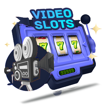 Video Slots Icon Blue