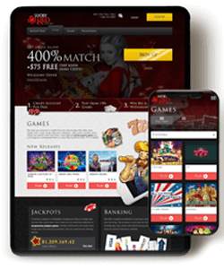Lucky Red Casino Review Homepage Screenshot Mobile and Tablet