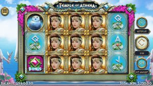Temple of Athena Slot Stacked Symbols Screenshot