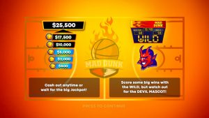Mad Dunk Slot Gameplay Rules Screenshot