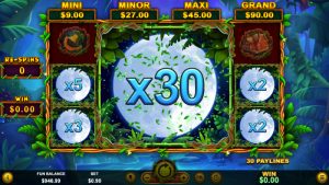 Bonus Wheel Jungle Slot Big Win Screenshot