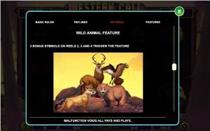 western call wild animal mini game screen