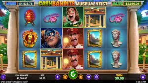 Cash Bandits Museum Heist Slot Game Play Screenshot