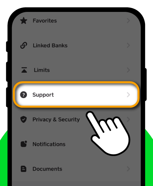 Pointer On Cash App Support Section