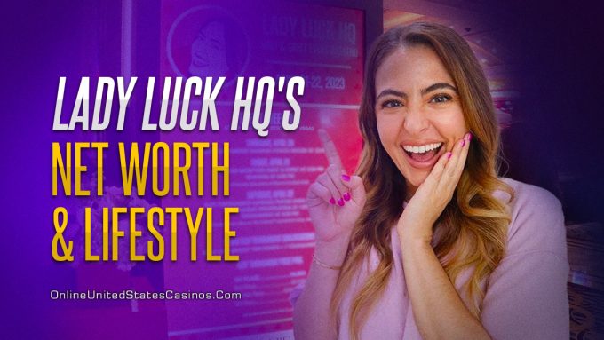 Blog title image with a picture of Francine Maric that reads: Lady Luck HQ's Net Worth & Lifestyle