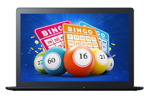 Laptop with Bingo Game - High RTP
