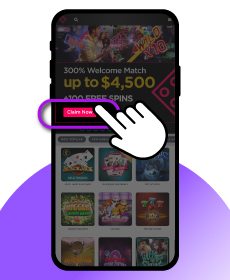 slotsandcasino mobile sign-up flow step 1: homepage