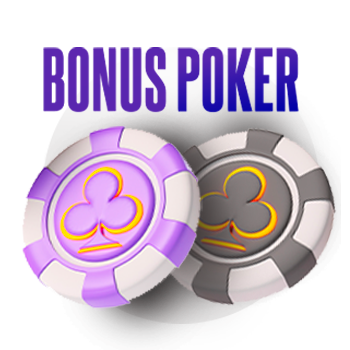 heading image for bonus poker with title and two casino chips