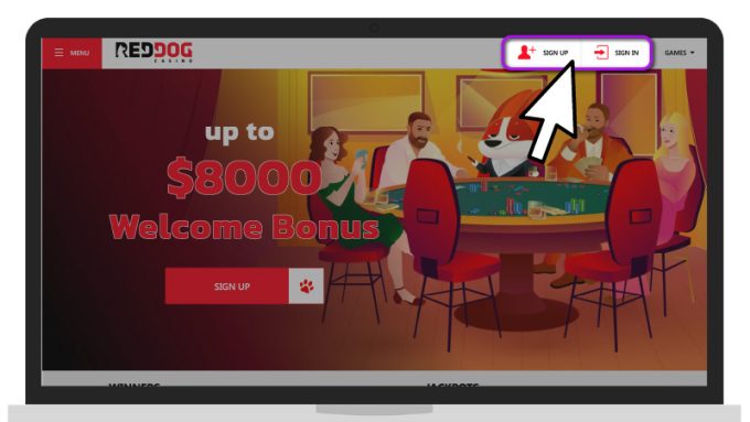 Red Dog Casino Sign Up Desktop