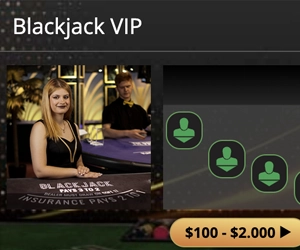 live dealer blackjack VIP