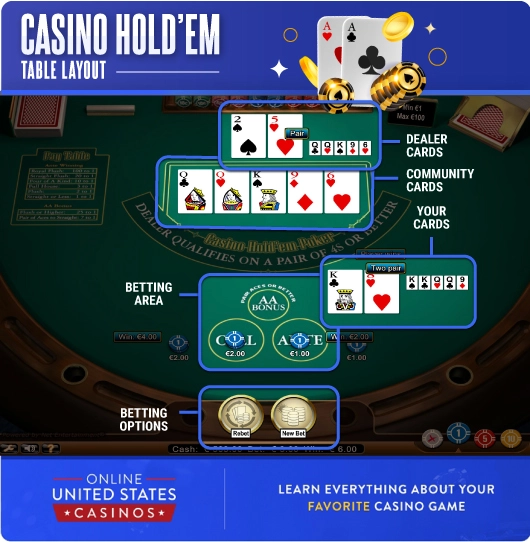 Casino Hold'em Table Layout