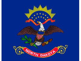 North Dakota Gambling Laws State Flag Icon
