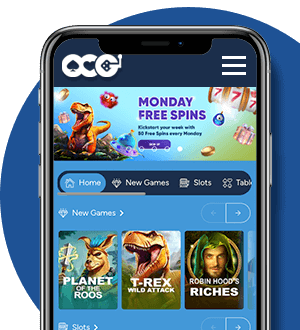OnlineCasinoGames Mobile Casino screenshot on mobile device screen