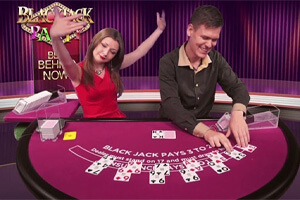 Live Dealer Blackjack Party Table